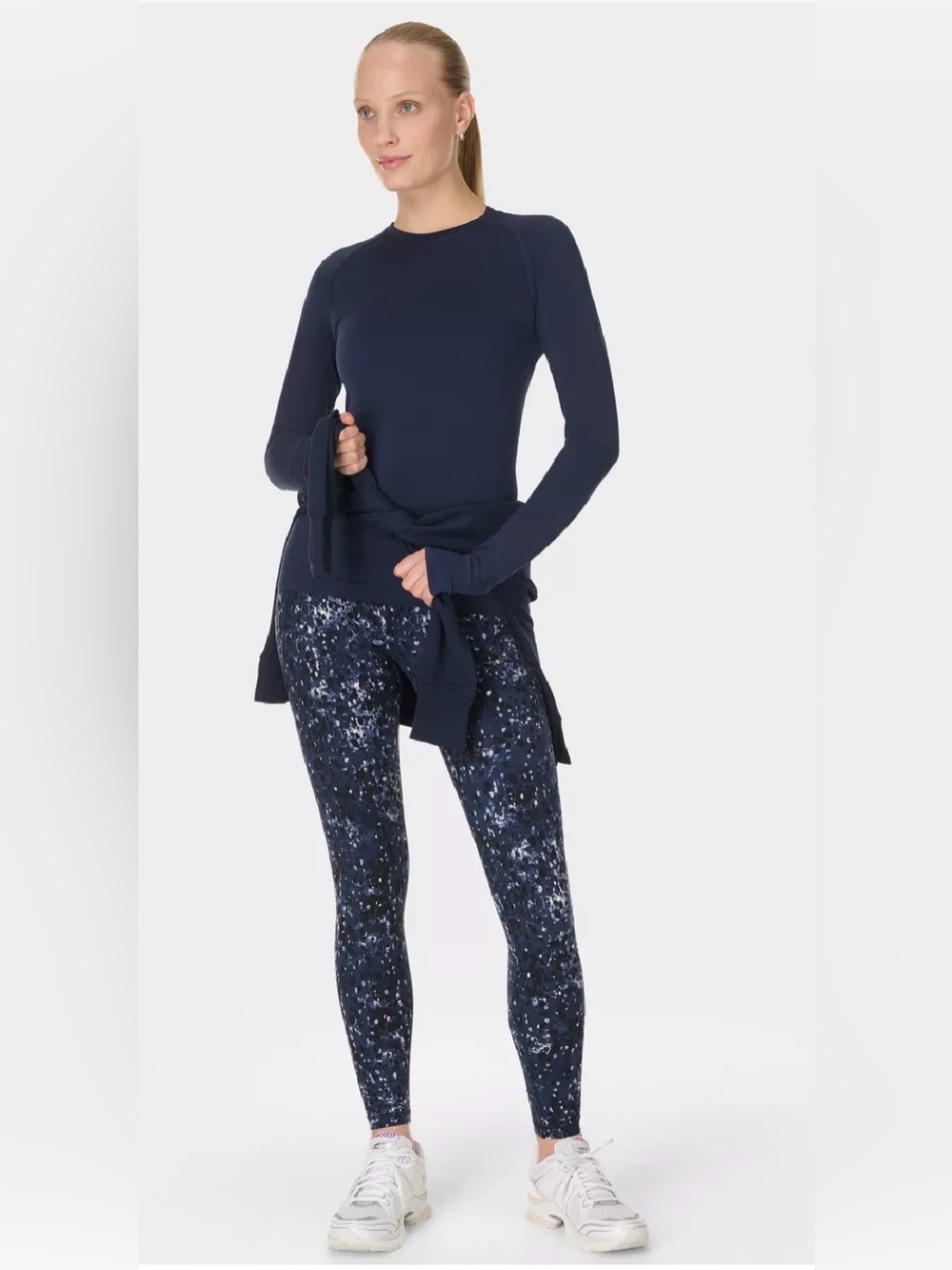 Sweaty Betty Speckle Print Power 7/8 Workout Leggings, Size 6 Gym Yoga Sporty